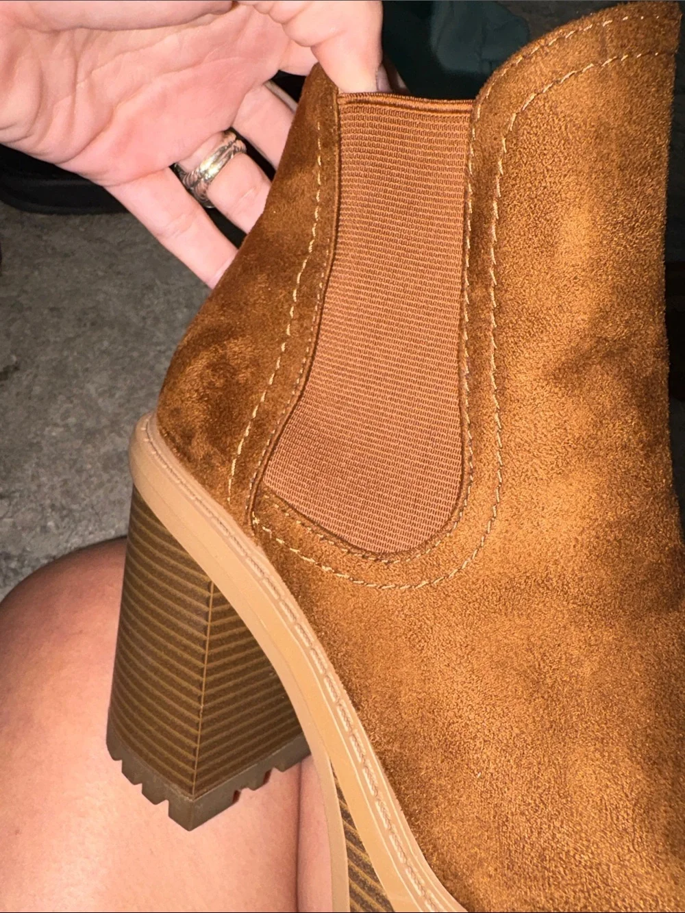 OFFERS OPEN! Women’s Brown Suede Platform Chelsea Boots size 7
